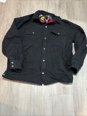 Choko Dodge Ram Lightweight Black Jean Jacket with Snap Front‎